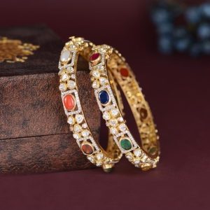 Gold Bangles Set (Pair)