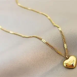 Gold Pendant Chain Combo